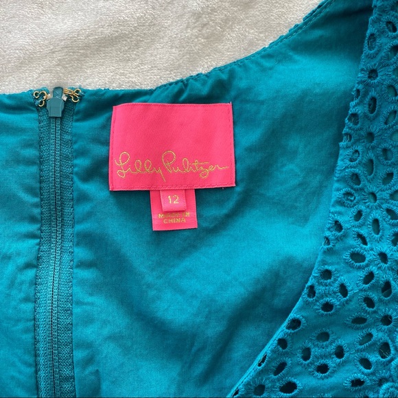 Lilly Pulitzer Kaylee Shift Petite Petal Eyelet Dress - Picture 3 of 7